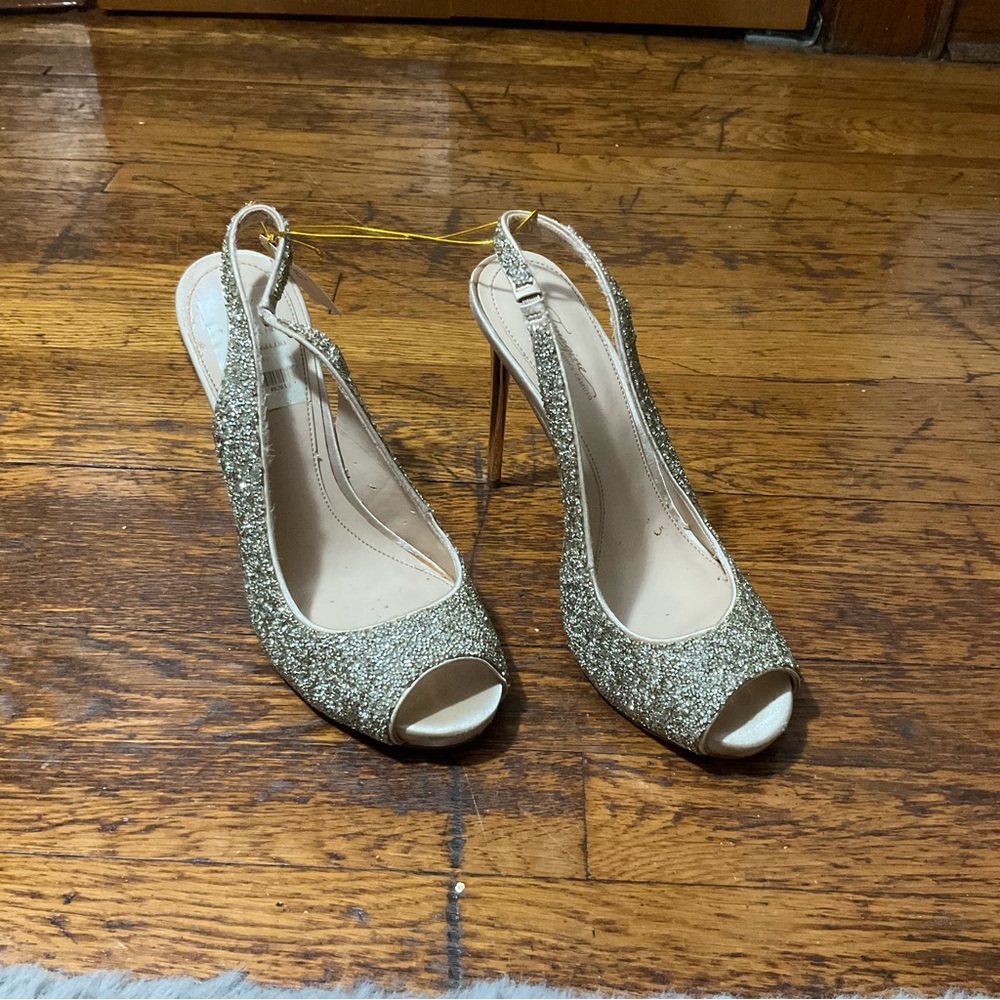 Gold Glitter heels